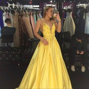 Yellow Ball Gown/ Prom Dress